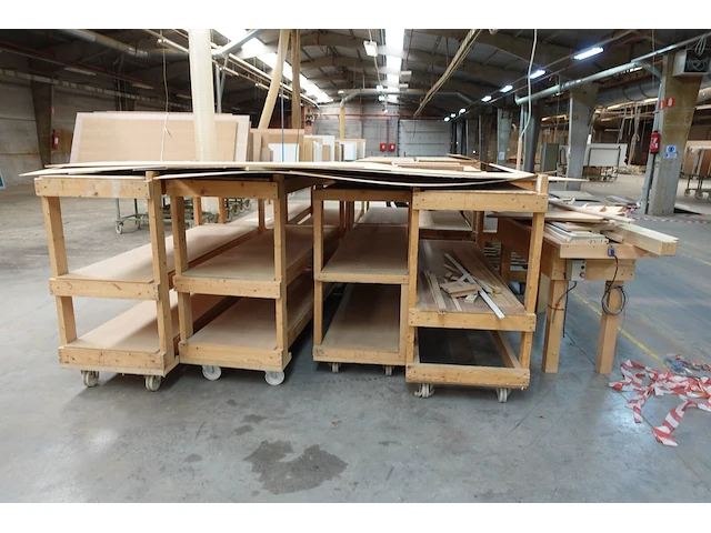 4x houten kar - afbeelding 1 van  4