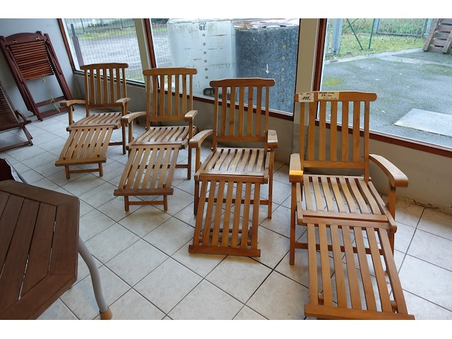 4x houten ligbed - afbeelding 1 van  5