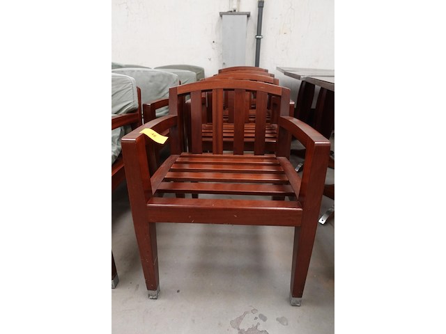 4x houten stoel - afbeelding 1 van  5