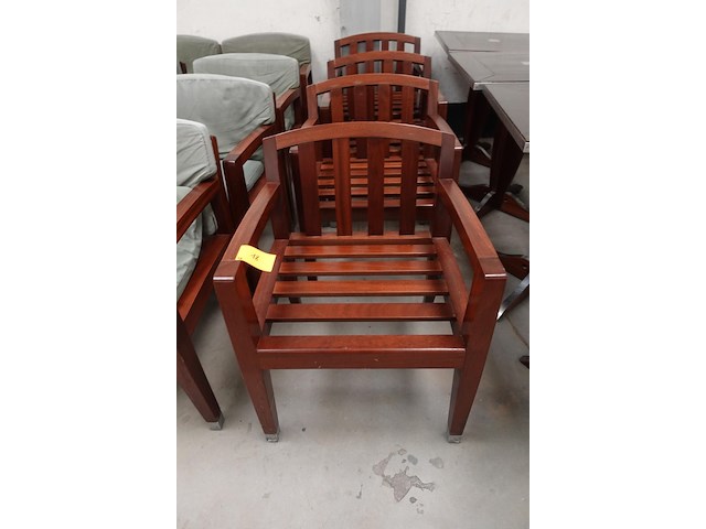 4x houten stoel - afbeelding 2 van  5