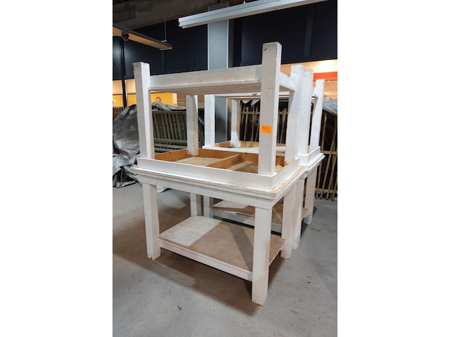 4x houten tafel - afbeelding 1 van  3