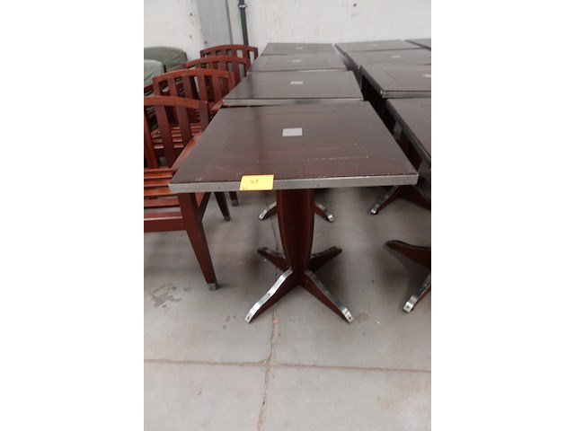 4x houten terrastafel - afbeelding 1 van  5