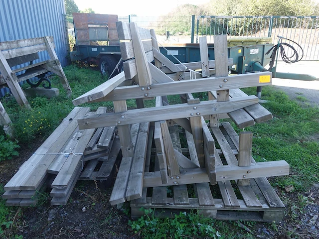 4x houten zitbank - afbeelding 2 van  3