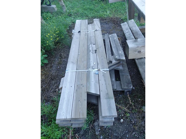 4x houten zitbank - afbeelding 3 van  3