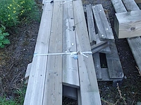 4x houten zitbank - afbeelding 3 van  3