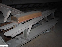 4x lange oude houten banken - afbeelding 2 van  3