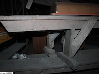 4x lange oude houten banken - afbeelding 3 van  3