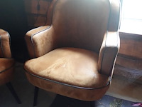 4x leder armstoel - afbeelding 2 van  4