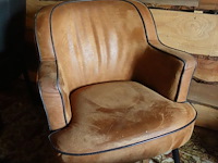 4x leder armstoel - afbeelding 3 van  4