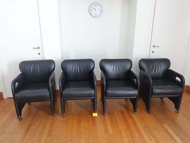 4x lederen zetel durlet - afbeelding 1 van  3