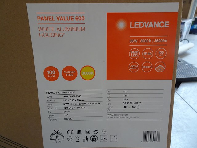 4x ledpaneel ledvance - afbeelding 2 van  2