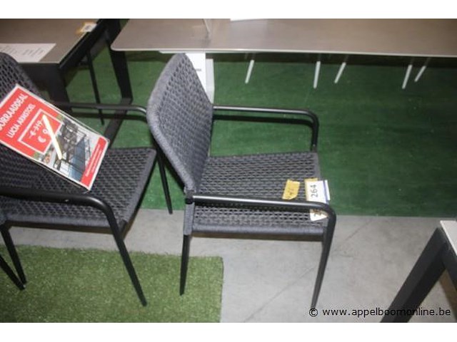 4x lucia sac aluminium zwart mat + ow rope charcoal zwart - afbeelding 2 van  2