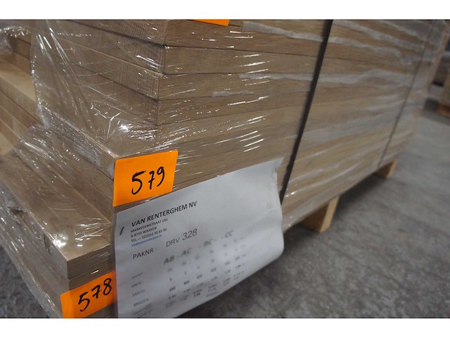 4x massief eiken traptreden/legborden 25mm - afbeelding 2 van  3