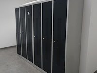 4x metalen locker + 2x zitbankje - afbeelding 1 van  5