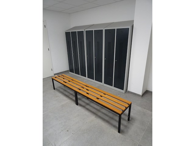 4x metalen locker + 2x zitbankje - afbeelding 2 van  5