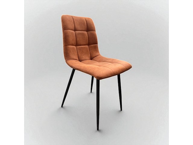 4x microfiber stoel cognac - afbeelding 1 van  1