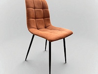 4x microfiber stoel cognac - afbeelding 1 van  1