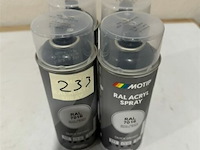 4x motip acryl antracietgrijs ral7016 400ml (houdbaar tot 2034) - afbeelding 1 van  3