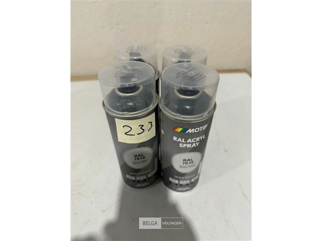 4x motip acryl antracietgrijs ral7016 400ml (houdbaar tot 2034) - afbeelding 2 van  3