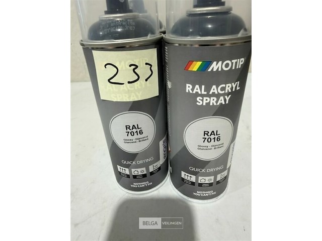 4x motip acryl antracietgrijs ral7016 400ml (houdbaar tot 2034) - afbeelding 3 van  3