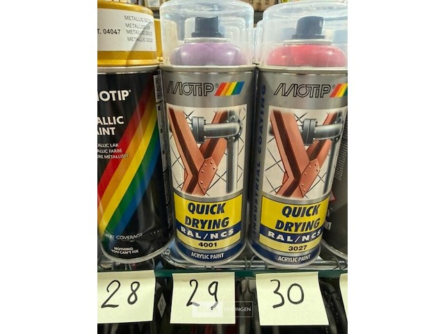 4x motip acryl roodlila ral4001 400ml (houdbaar tot 2034) - afbeelding 3 van  3