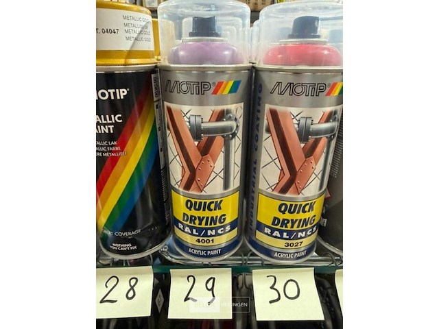 4x motip acryl roodlila ral4001 400ml (houdbaar tot 2034) - afbeelding 3 van  3