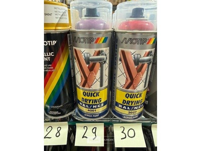 4x motip acryl roodlila ral4001 400ml (houdbaar tot 2034) - afbeelding 1 van  2