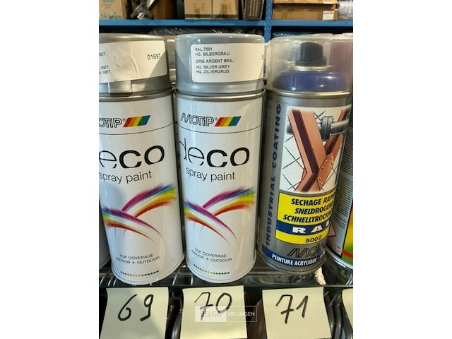4x motip acryl zilvergrijs ral7001 400ml (houdbaar tot 2034) - afbeelding 3 van  3