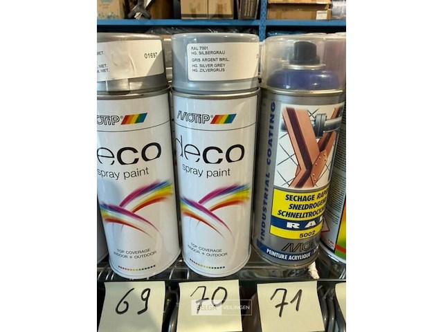 4x motip acryl zilvergrijs ral7001 400ml (houdbaar tot 2034) - afbeelding 3 van  3