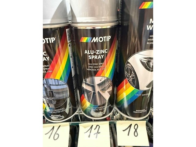 4x motip alu zincspray 400ml (houdbaar tot 2034) - afbeelding 2 van  3