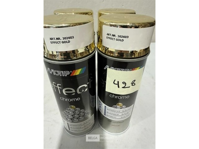 4x motip chrome effect gold 400ml houdbaar tot 2035 - afbeelding 3 van  3
