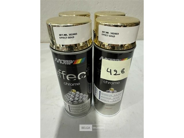 4x motip chrome effect gold 400ml houdbaar tot 2035 - afbeelding 2 van  3
