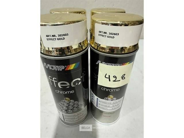 4x motip chrome effect gold 400ml houdbaar tot 2035 - afbeelding 3 van  3
