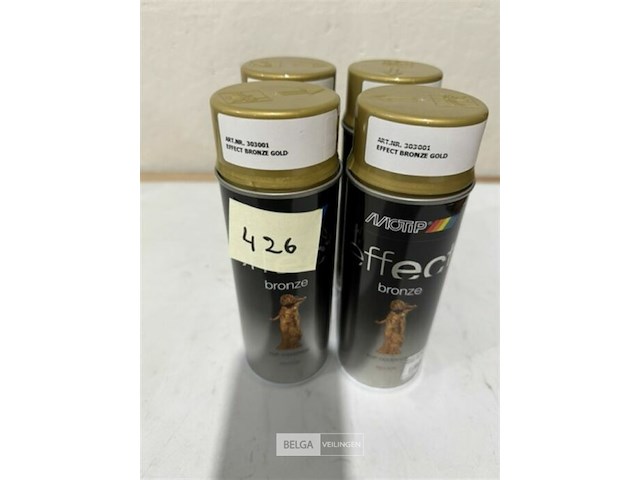 4x motip effect bronze gold 400ml houdbaar tot 2034 - afbeelding 2 van  3