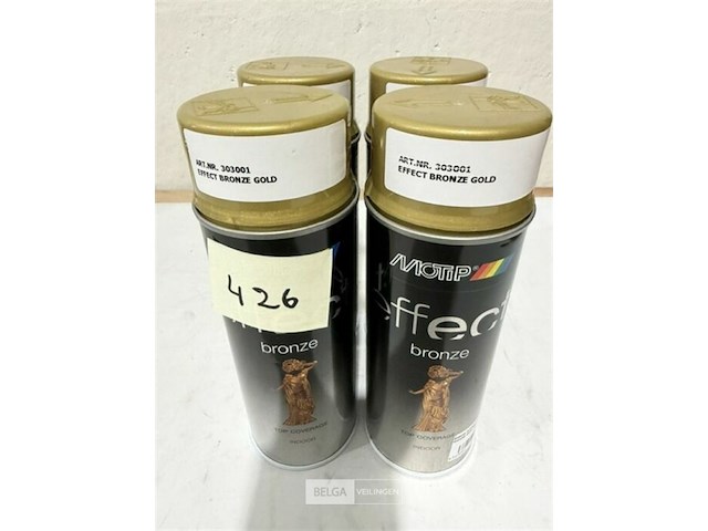 4x motip effect bronze gold 400ml houdbaar tot 2034 - afbeelding 3 van  3