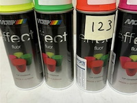 4x motip fluo: 1x geel, 1x groen, 1x rood/oranje, 1x roos 400ml (houdbaar tot 2034) - afbeelding 2 van  3