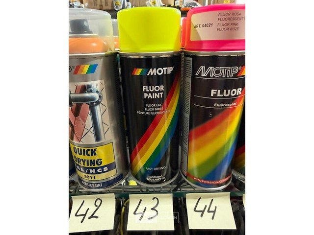 4x motip fluo geel 400ml (houdbaar tot 2034) - afbeelding 2 van  2