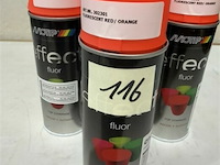 4x motip fluo rood/oranje 400ml (houdbaar tot 2034) - afbeelding 1 van  3