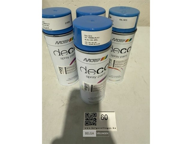 4x motip hemelsblauw ral5015 400ml (houdbaar tot 2034) - afbeelding 2 van  3