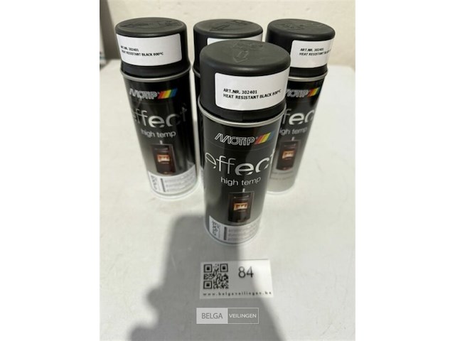 4x motip hittenbestendig zwart 400ml (houdbaar tot 2034) - afbeelding 2 van  3