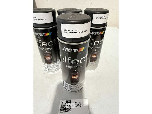 4x motip hittenbestendig zwart 400ml (houdbaar tot 2034) - afbeelding 3 van  3