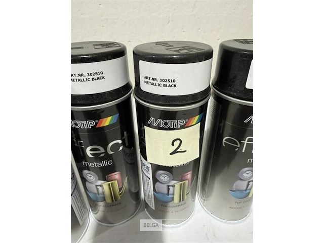 4x motip metallic black 400ml (houdbaar tot 2034) - afbeelding 3 van  3