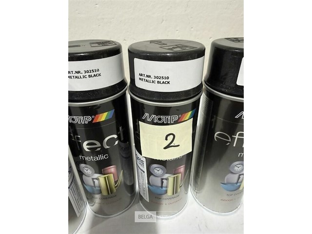 4x motip metallic black 400ml (houdbaar tot 2034) - afbeelding 3 van  3