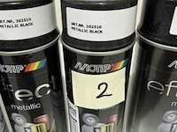 4x motip metallic black 400ml (houdbaar tot 2034) - afbeelding 3 van  3