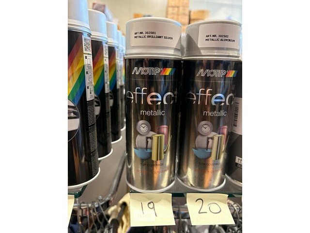 4x motip metallic brilliant silver 400ml (houdbaar tot 2034) - afbeelding 2 van  2