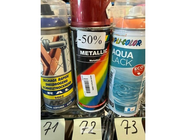 4x motip metallic rood 400ml (houdbaar tot 2034) - afbeelding 2 van  3