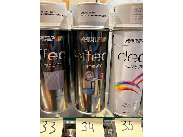 4x motip metallic sparkling silver 400ml (houdbaar tot 2034) - afbeelding 2 van  2