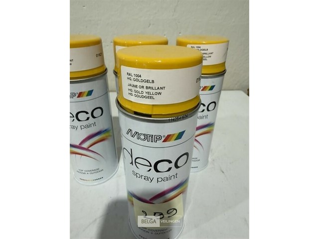 4x motip ral 1004 goudgeel 400ml houdbaar tot 2034 - afbeelding 3 van  3