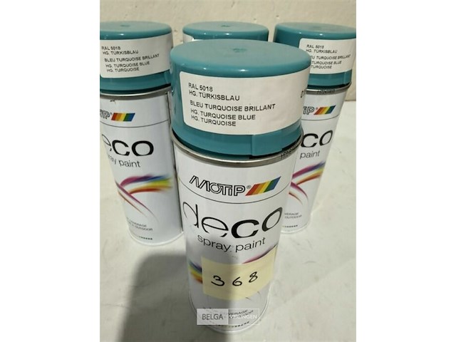 4x motip ral 5018 turquoise blue 400ml houdbaar tot 2034 - afbeelding 3 van  3