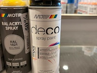 4x motip spray paint hoogglans diepzwart ral9005 400ml (houdbaar tot 2034) - afbeelding 2 van  2